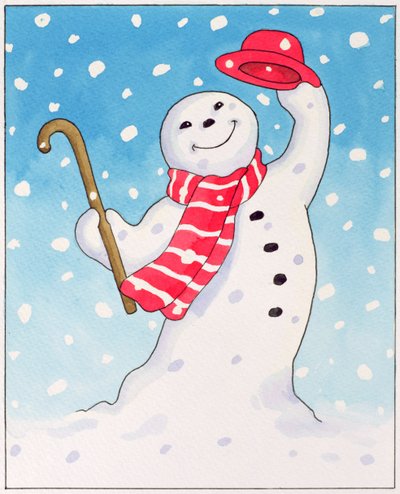 Dancing Snowman by Lavinia Hamer